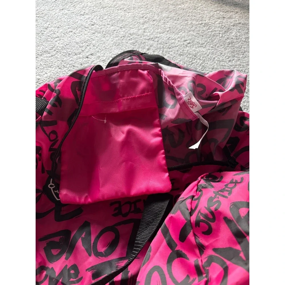NEW 2019 Justice Girls Duffel Bag Live Justice Print 20x15 Overnight Travel Tote